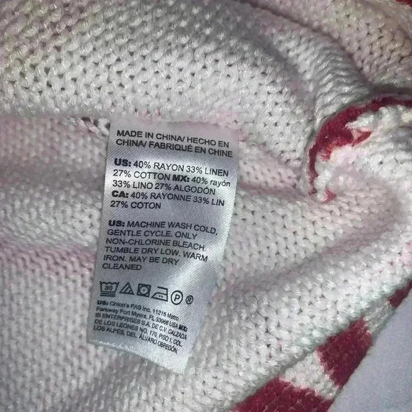 Chico's Women's Pullover Sweater Short Sleeves Size 1(medium) - Picture 7 of 14